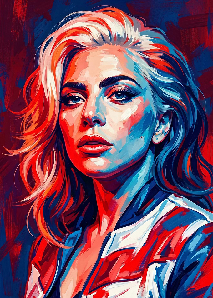 Pop Art Portrait of Lady Gaga