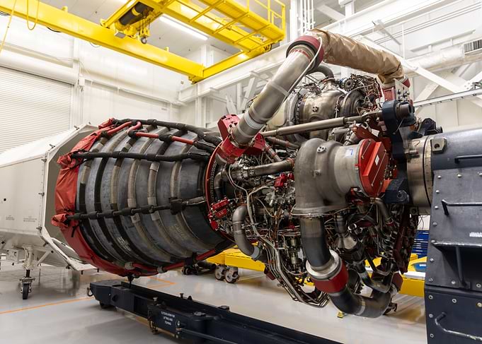 Rocket Engine in a Hangar