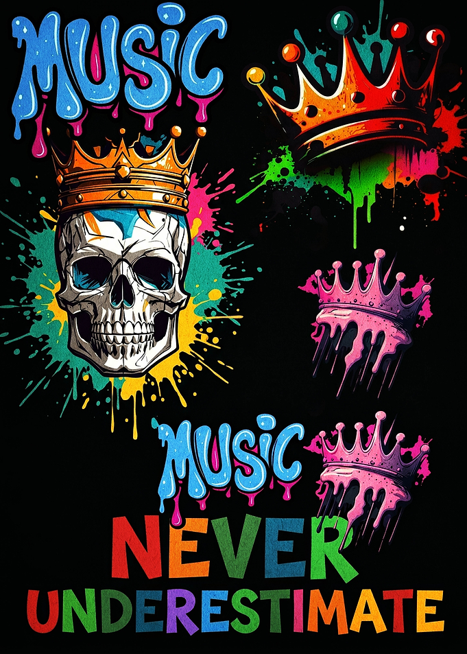 Music Never Underestimate Skull Crown