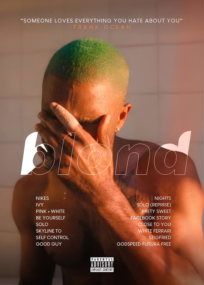 Frank Ocean Blond Album Cover
