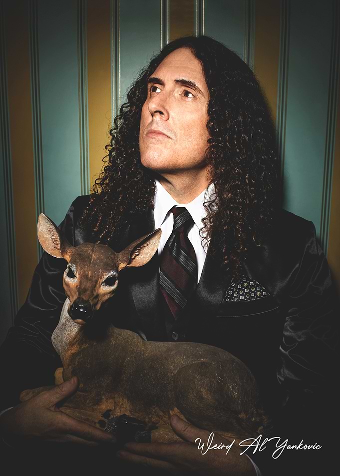 Weird Al Yankovic with a Fawn
