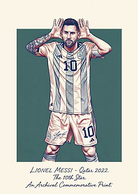 Lionel Messi Qatar 2022 Commemorative Print