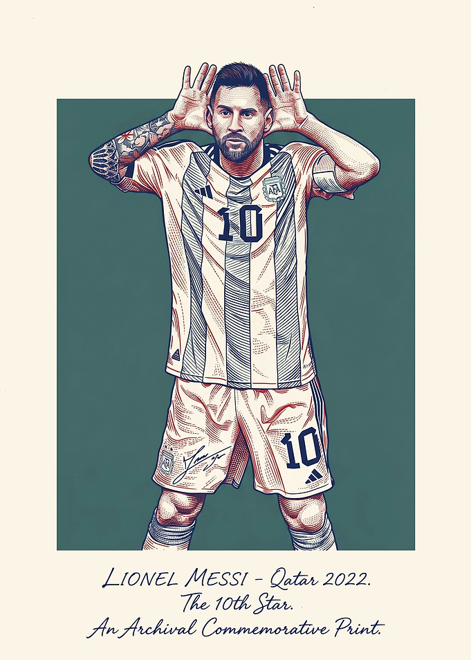 Lionel Messi Qatar 2022 Commemorative Print