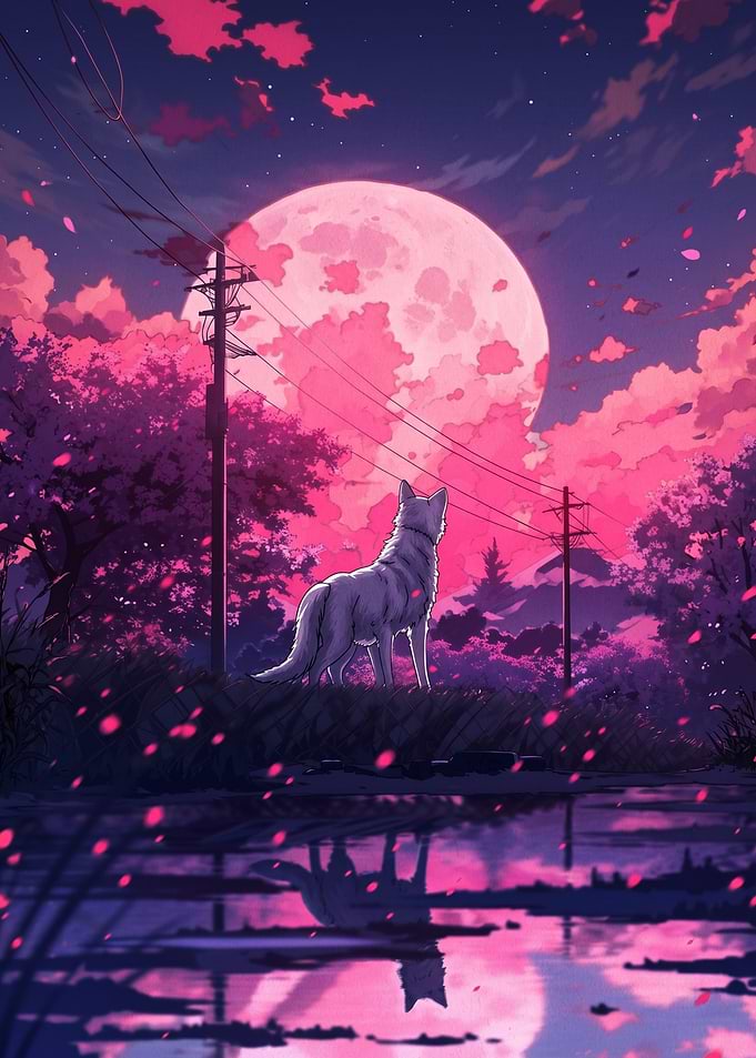 Wolf Under Pink Moon
