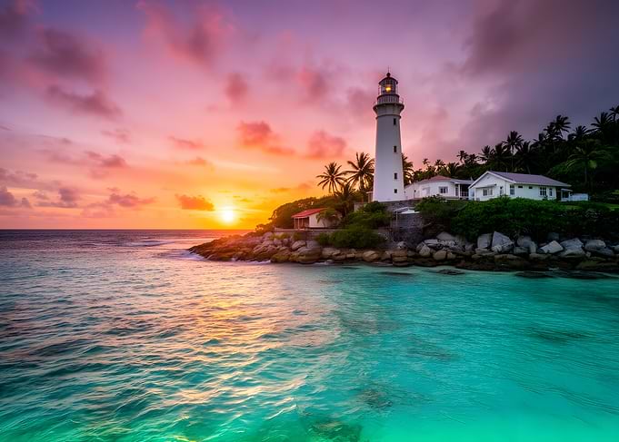 Lighthouse at Sunset