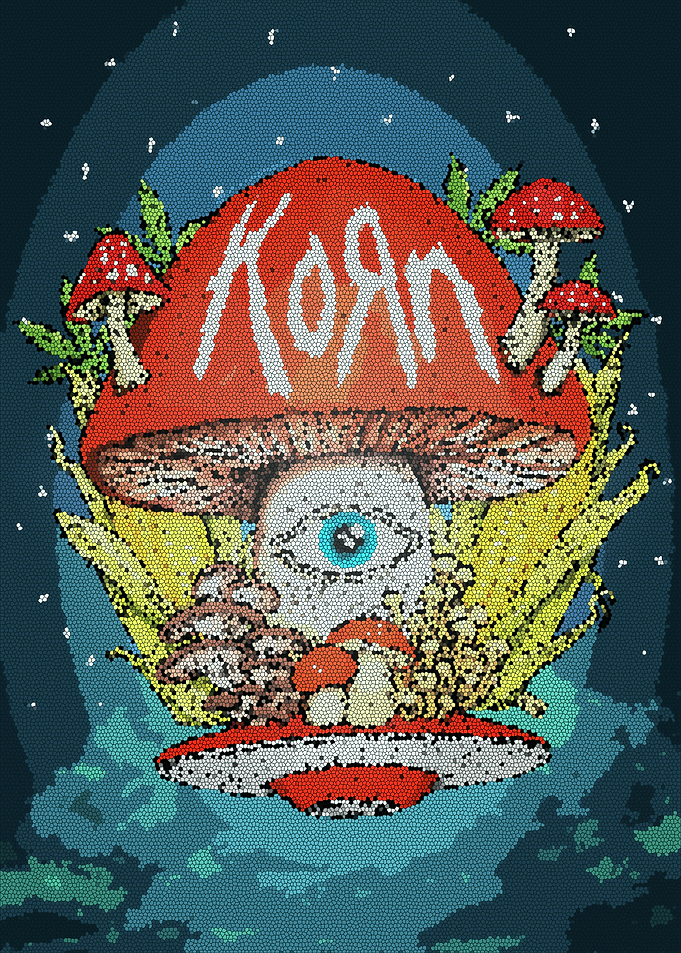 Korn Mushroom Eye UFO Art