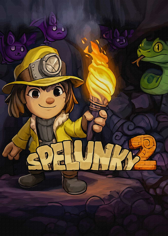 Spelunky 2 Video Game Cover
