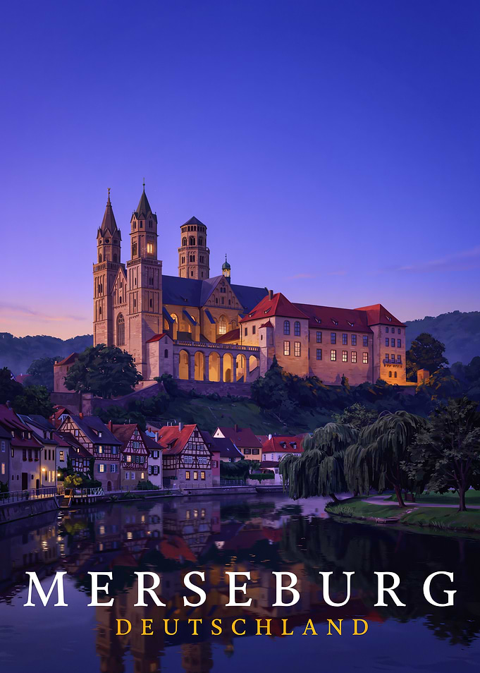 Merseburg Cathedral at Dusk