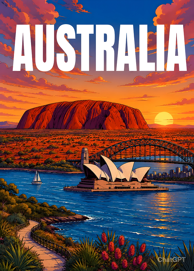 Australia Travel Poster