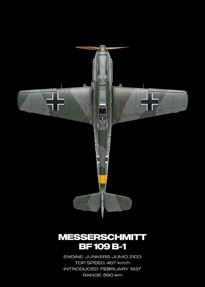 Messerschmitt BF 109 B-1 Top View