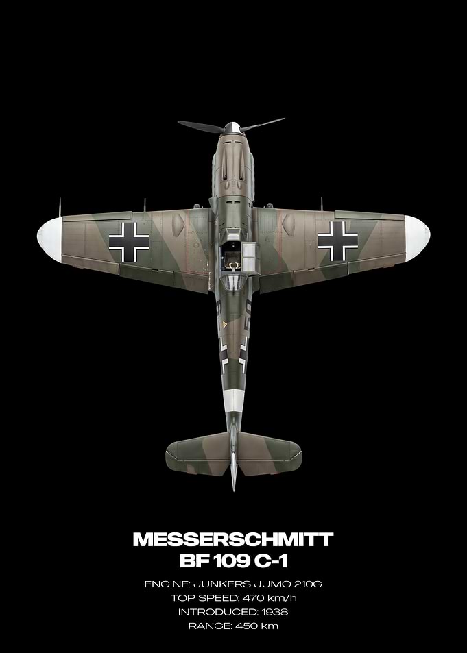 Messerschmitt BF 109 C-1 Top View