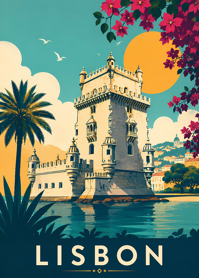 Lisbon Travel Poster