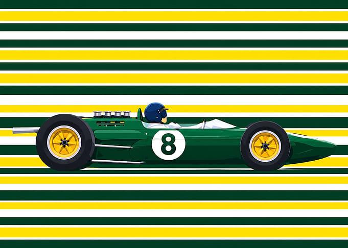 Vintage Lotus 25 Formula 1 Race Car