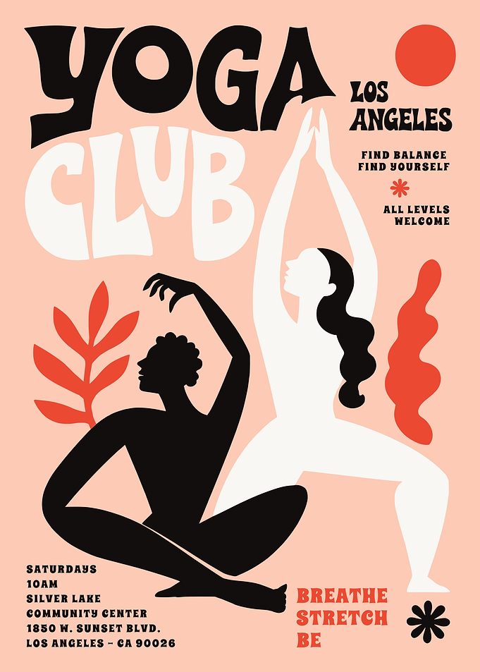 Yoga Club Los Angeles Poster