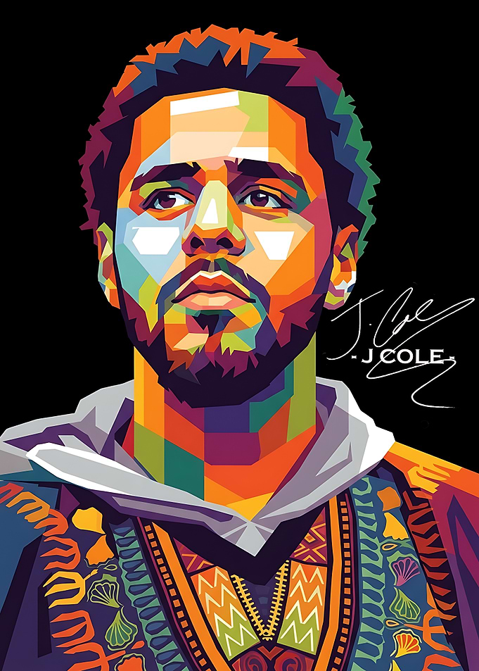 J. Cole Pop Art Portrait