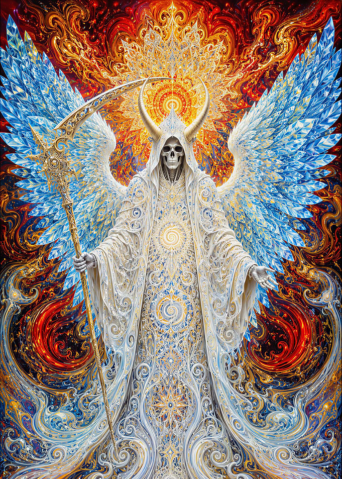 Devine Angel of Death With Scythe
