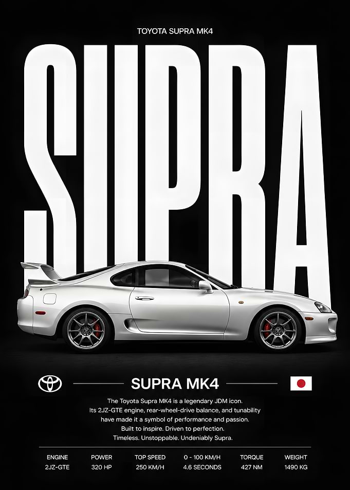 Toyota Supra MK4 Silver JDM