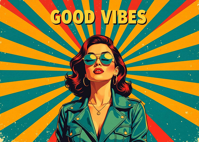 Good Vibes Retro Woman
