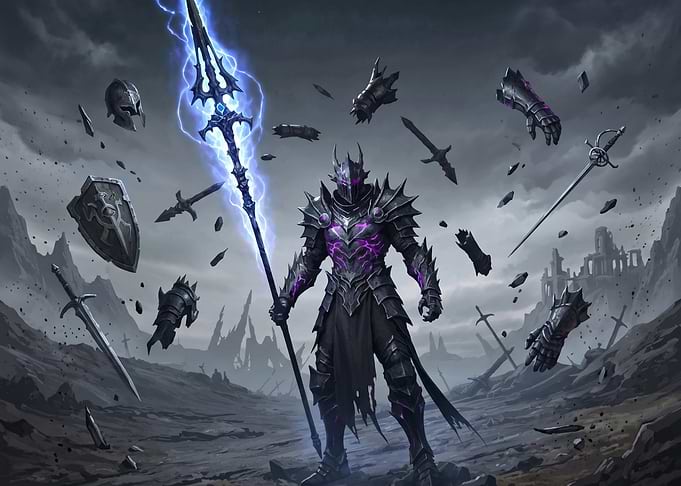Dark Knight with Lightning Spear