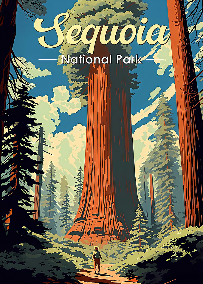 Sequoia National Park Vintage Poster