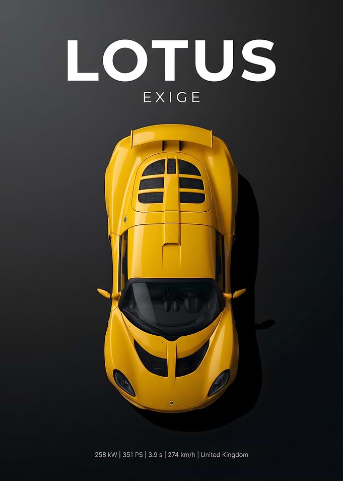 Yellow Lotus Exige Top View