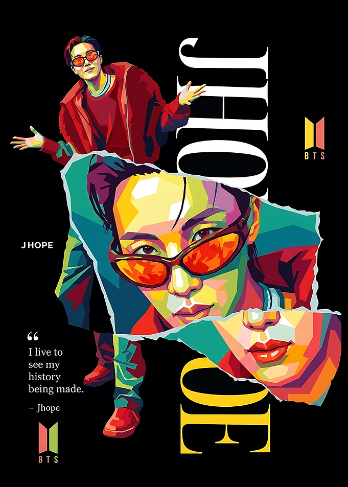 J-Hope BTS Pop Art Portrait