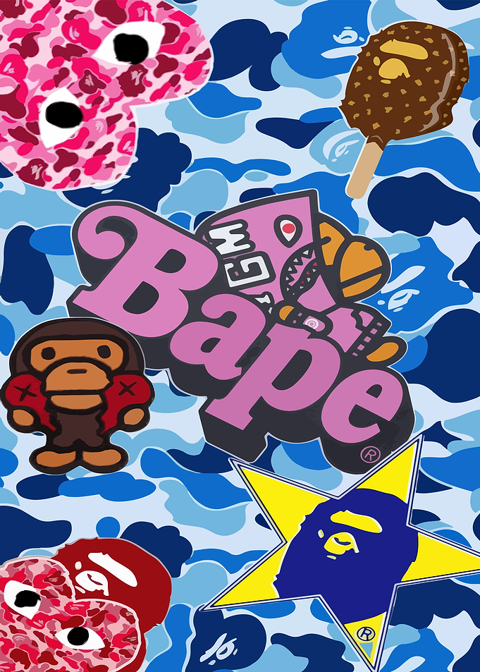Bape Camo Collage with Icons