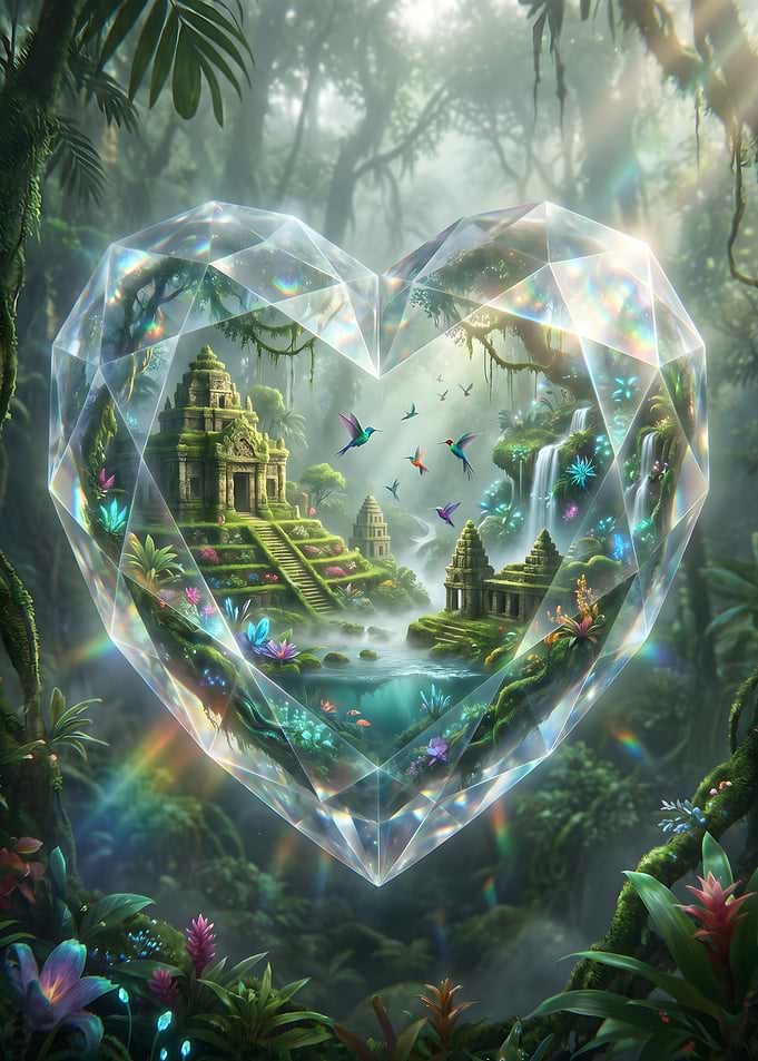 Heart-shaped Crystal Jungle Temple
