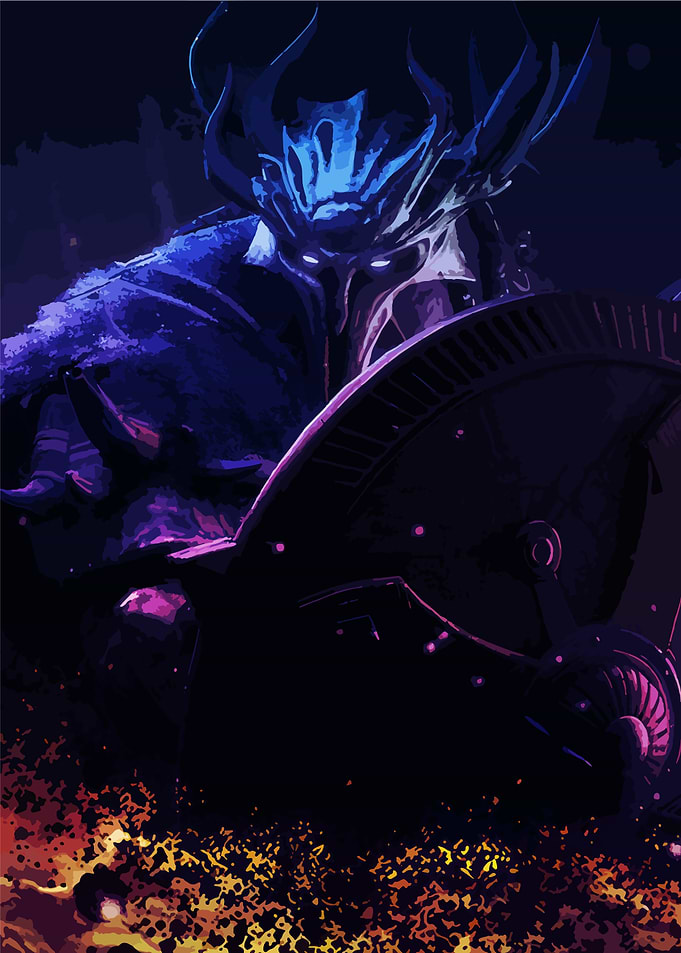 Dark Warrior with Shield