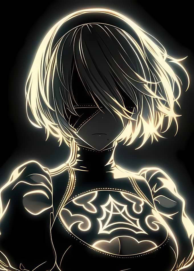 Glowing Anime Character