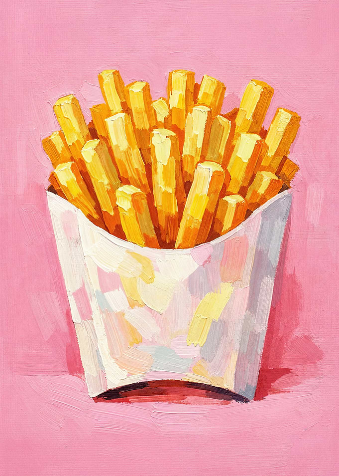 French Fries Art Painting