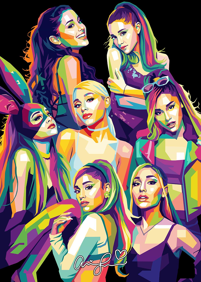 Ariana Grande Pop Art Collage