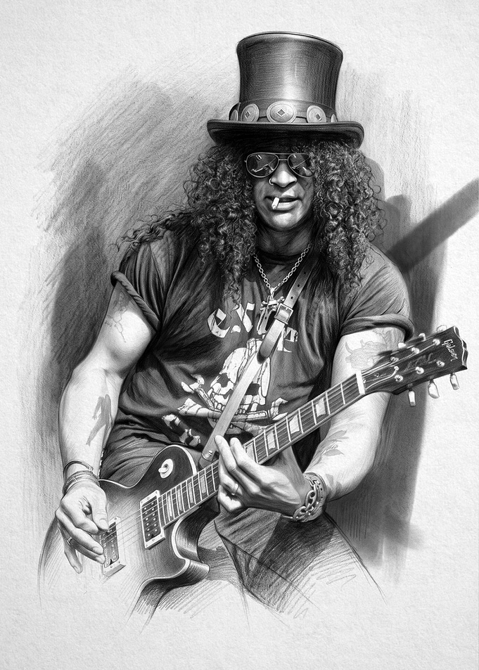 Slash Playing Guitar