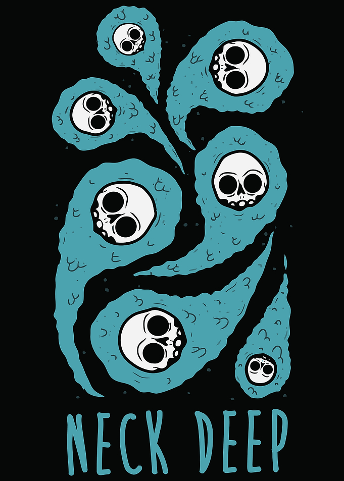 Neck Deep Skull Ghosts