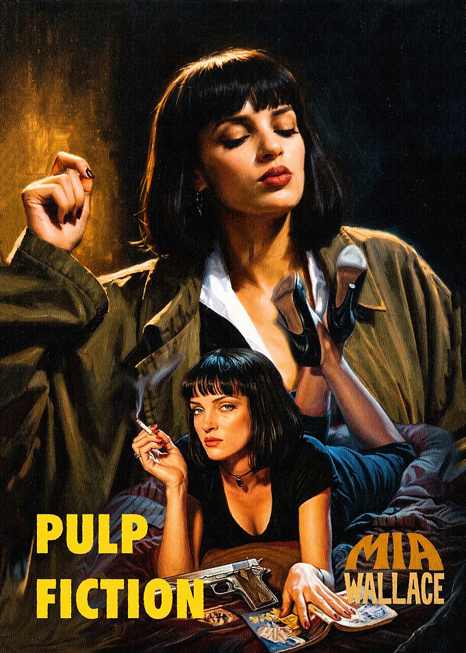 Pulp Fiction Mia Wallace Painting