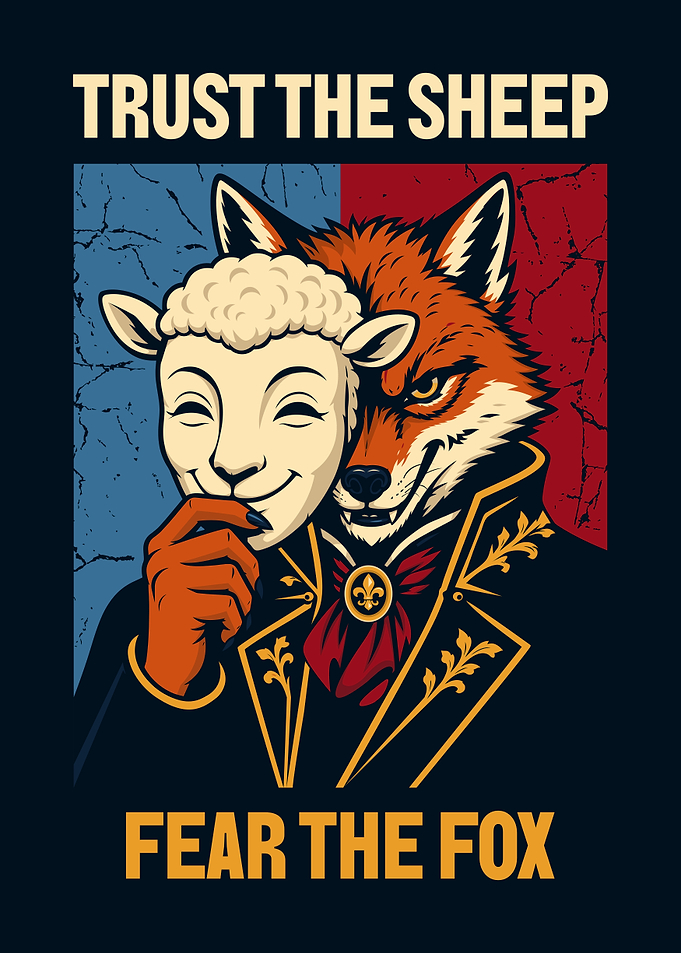 Vintage Trust The Sheep Fear The Fox Poster