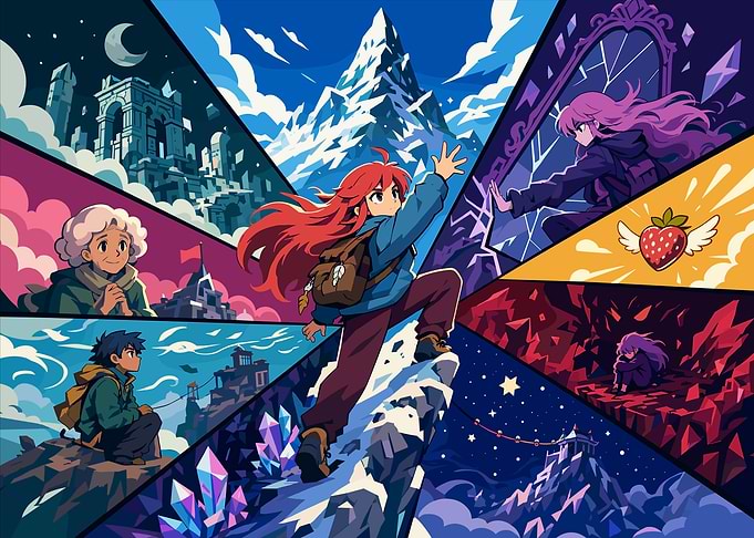 Celeste Mountain Climbing Montage