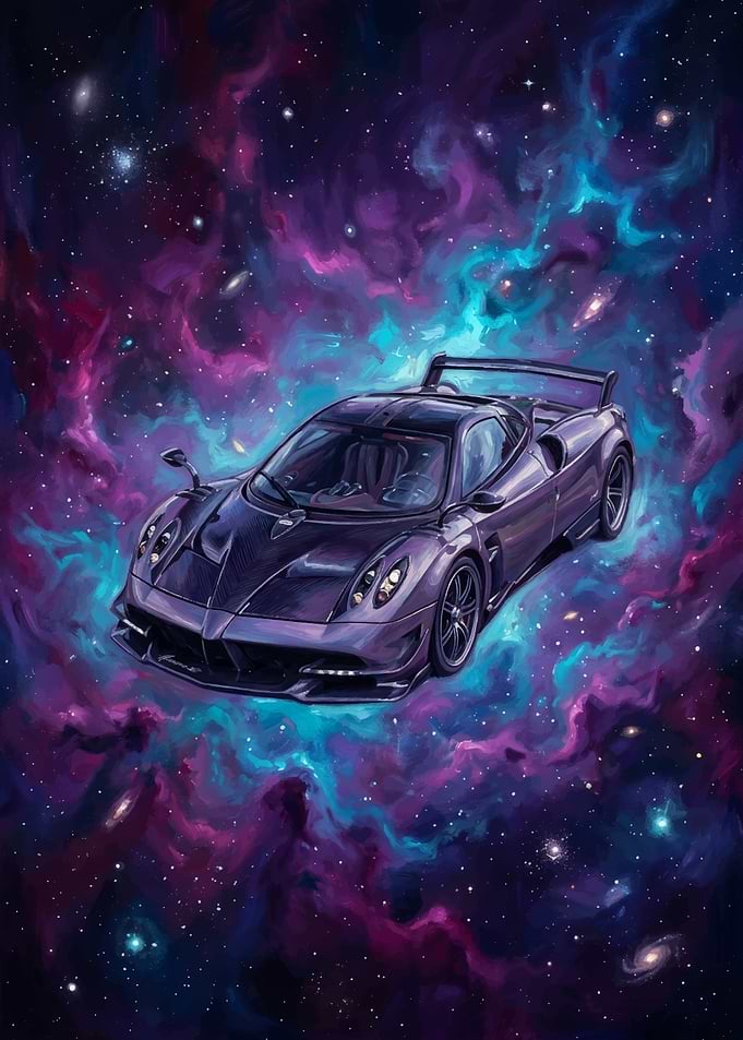 Purple Pagani in Cosmic Nebula