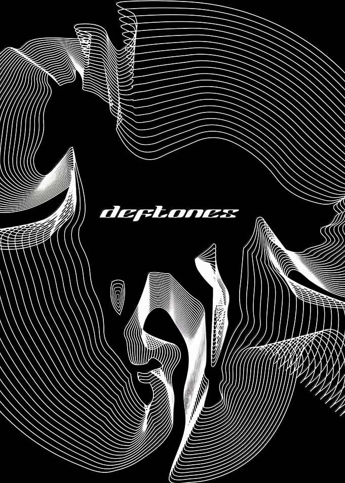 Deftones abstract line art