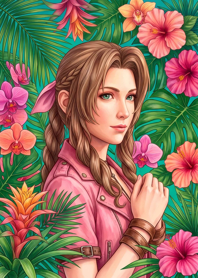Aerith in a Tropical Paradise