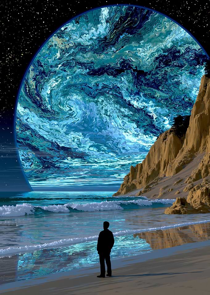 Alien Planet Beach Landscape