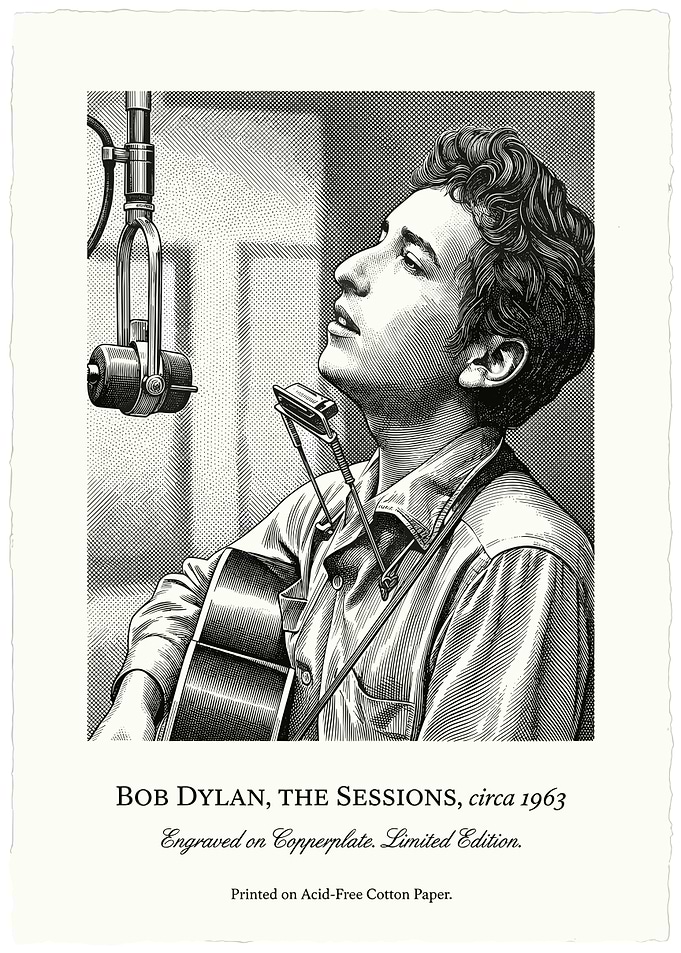 Bob Dylan 'The Sessions' Engraving