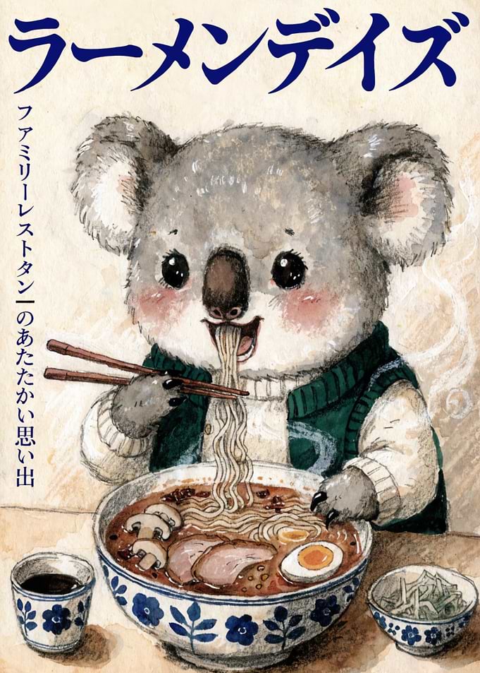 Cute Koala Eating Ramen
