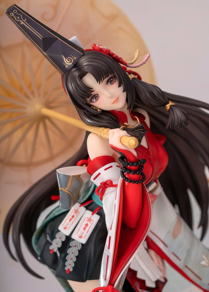 Anime Figure with Umbrella and Traditional Attire