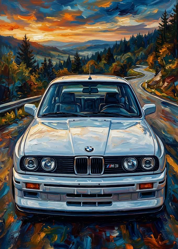BMW M3 E30 on a Mountain Road