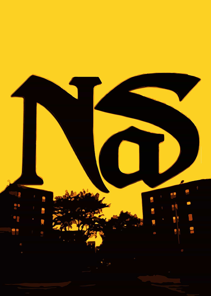 Nas logo with cityscape