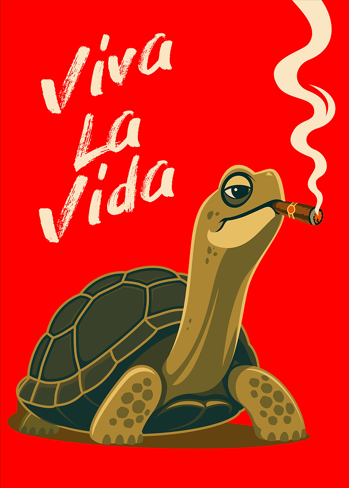 Turtle Smoking a Cigar