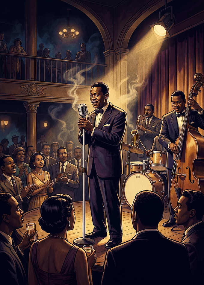 Jazz Singer Performs on Stage
