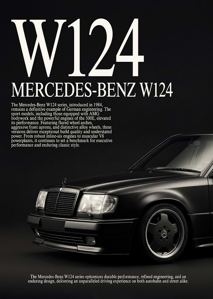 sleek classic old black car poster
