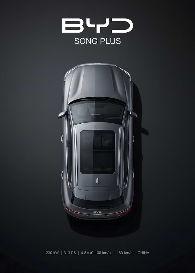 BYD Song Plus Top View